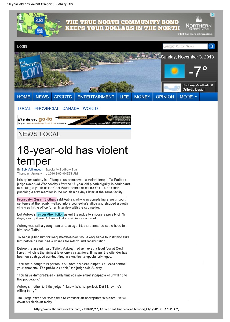 18-year-old has violent temper