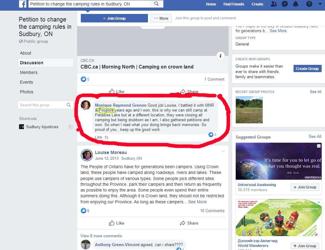 Poupore and MNR Corruption at Paradise Lake