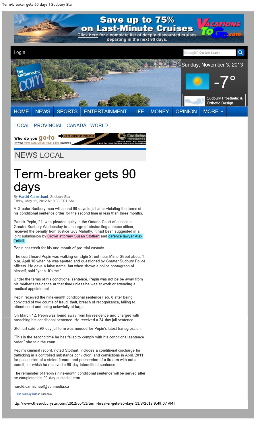 Term-breaker gets 90 days